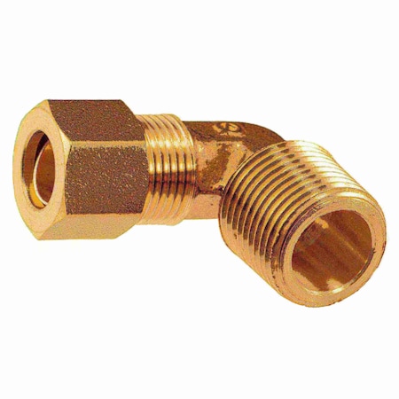 Midwest Fastener 3/8" OD x 3/8MIP Brass Compression Pipe Elbows 2PK 34464